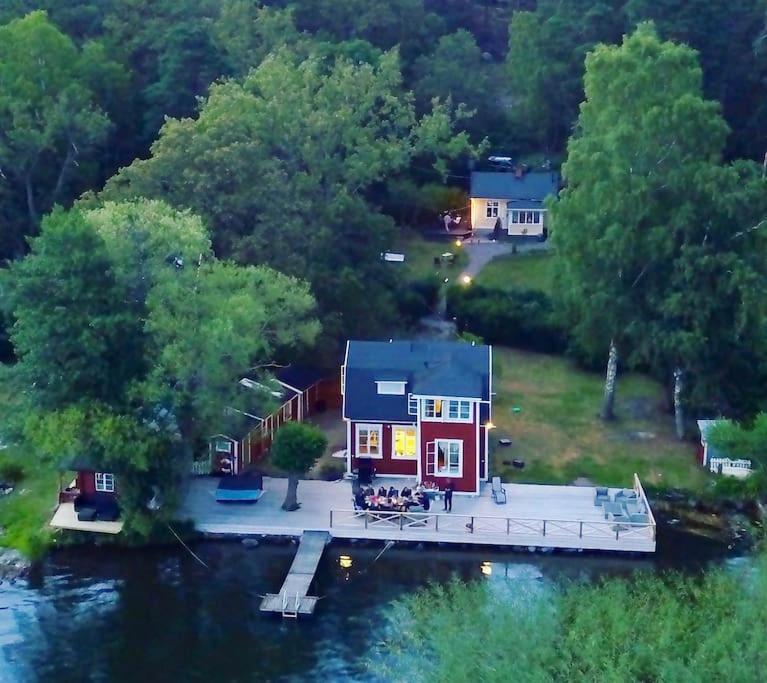 Waterfront House With Jacuzzi & Jetty In Holiday home Stockholm